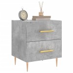 vidaXL Noptieră, gri beton, 40x35x47,5 cm, lemn compozit