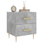 vidaXL Noptiere, 2 buc., gri beton, 40x35x47,5 cm, lemn compozit