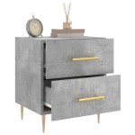 vidaXL Noptiere, 2 buc., gri beton, 40x35x47,5 cm, lemn compozit