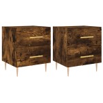 vidaXL Noptiere, 2 buc., stejar fumuriu, 40x35x47,5 cm, lemn compozit vidaXL Noptiere, 2 buc., stejar fumuriu, 40x35x47,5 cm, lemn compozit