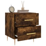 vidaXL Noptiere, 2 buc., stejar fumuriu, 40x35x47,5 cm, lemn compozit vidaXL Noptiere, 2 buc., stejar fumuriu, 40x35x47,5 cm, lemn compozit