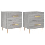 vidaXL Noptiere, 2 buc., gri sonoma, 40x35x47,5 cm, lemn compozit vidaXL Noptiere, 2 buc., gri sonoma, 40x35x47,5 cm, lemn compozit