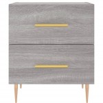 vidaXL Noptiere, 2 buc., gri sonoma, 40x35x47,5 cm, lemn compozit vidaXL Noptiere, 2 buc., gri sonoma, 40x35x47,5 cm, lemn compozit