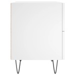 vidaXL Noptiere, 2 buc., alb, 40x35x47,5 cm, lemn compozit