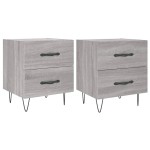 vidaXL Noptiere, 2 buc., gri sonoma, 40x35x47,5 cm, lemn compozit
