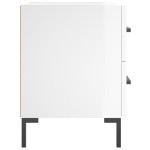 vidaXL Noptiere, 2 buc., alb extralucios, 40x35x47,5 cm, lemn compozit vidaXL Noptiere, 2 buc., alb extralucios, 40x35x47,5 cm, lemn compozit