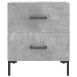 vidaXL Noptiere, 2 buc., gri beton, 40x35x47,5 cm, lemn compozit