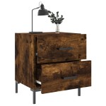 vidaXL Noptiere, 2 buc., stejar fumuriu, 40x35x47,5 cm, lemn compozit vidaXL Noptiere, 2 buc., stejar fumuriu, 40x35x47,5 cm, lemn compozit