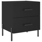 vidaXL Noptiere, 2 buc., negru, 40x35x47,5 cm, lemn compozit vidaXL Noptiere, 2 buc., negru, 40x35x47,5 cm, lemn compozit