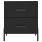 vidaXL Noptiere, 2 buc., negru, 40x35x47,5 cm, lemn compozit vidaXL Noptiere, 2 buc., negru, 40x35x47,5 cm, lemn compozit