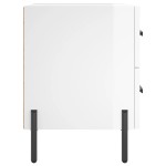 vidaXL Noptiere, 2 buc., alb extralucios, 40x35x47,5 cm, lemn compozit vidaXL Noptiere, 2 buc., alb extralucios, 40x35x47,5 cm, lemn compozit