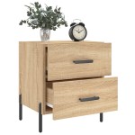 vidaXL Noptiere, 2 buc., stejar sonoma, 40x35x47,5 cm, lemn compozit