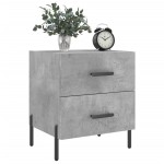 vidaXL Noptiere, 2 buc., gri beton, 40x35x47,5 cm, lemn compozit