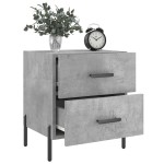vidaXL Noptiere, 2 buc., gri beton, 40x35x47,5 cm, lemn compozit