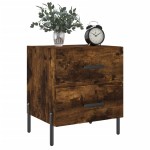 vidaXL Noptiere, 2 buc., stejar fumuriu, 40x35x47,5 cm, lemn compozit vidaXL Noptiere, 2 buc., stejar fumuriu, 40x35x47,5 cm, lemn compozit