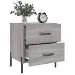 vidaXL Noptiere, 2 buc., gri sonoma, 40x35x47,5 cm, lemn compozit vidaXL Noptiere, 2 buc., gri sonoma, 40x35x47,5 cm, lemn compozit