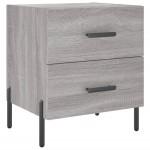 vidaXL Noptiere, 2 buc., gri sonoma, 40x35x47,5 cm, lemn compozit vidaXL Noptiere, 2 buc., gri sonoma, 40x35x47,5 cm, lemn compozit