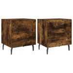 vidaXL Noptiere, 2 buc., stejar fumuriu, 40x35x47,5 cm, lemn compozit vidaXL Noptiere, 2 buc., stejar fumuriu, 40x35x47,5 cm, lemn compozit