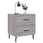 vidaXL Noptiere, 2 buc., gri sonoma, 40x35x47,5 cm, lemn compozit