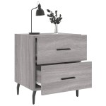 vidaXL Noptiere, 2 buc., gri sonoma, 40x35x47,5 cm, lemn compozit