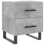 vidaXL Noptieră, gri beton, 40x35x47,5 cm, lemn compozit