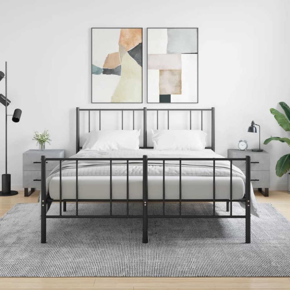 vidaXL Noptiere, 2 buc., gri beton, 40x35x47,5 cm, lemn compozit