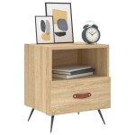 vidaXL Noptiere, 2 buc., stejar sonoma, 40x35x47,5 cm, lemn compozit vidaXL Noptiere, 2 buc., stejar sonoma, 40x35x47,5 cm, lemn compozit
