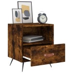 vidaXL Noptiere, 2 buc., stejar fumuriu, 40x35x47,5 cm, lemn compozit vidaXL Noptiere, 2 buc., stejar fumuriu, 40x35x47,5 cm, lemn compozit
