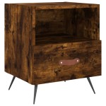 vidaXL Noptiere, 2 buc., stejar fumuriu, 40x35x47,5 cm, lemn compozit vidaXL Noptiere, 2 buc., stejar fumuriu, 40x35x47,5 cm, lemn compozit