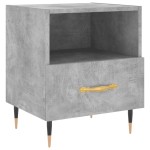 vidaXL Noptiere, 2 buc., gri beton, 40x35x47,5 cm, lemn compozit