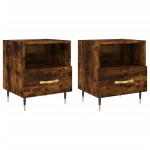 vidaXL Noptiere, 2 buc., stejar fumuriu, 40x35x47,5 cm, lemn compozit vidaXL Noptiere, 2 buc., stejar fumuriu, 40x35x47,5 cm, lemn compozit