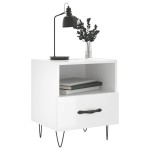 vidaXL Noptiere, 2 buc., alb extralucios, 40x35x47,5 cm, lemn compozit vidaXL Noptiere, 2 buc., alb extralucios, 40x35x47,5 cm, lemn compozit