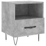 vidaXL Noptiere, 2 buc., gri beton, 40x35x47,5 cm, lemn compozit
