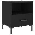 vidaXL Noptiere, 2 buc., negru, 40x35x47,5 cm, lemn compozit vidaXL Noptiere, 2 buc., negru, 40x35x47,5 cm, lemn compozit