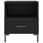 vidaXL Noptiere, 2 buc., negru, 40x35x47,5 cm, lemn compozit vidaXL Noptiere, 2 buc., negru, 40x35x47,5 cm, lemn compozit