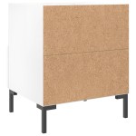vidaXL Noptieră, alb extralucios, 40x35x47,5 cm, lemn compozit vidaXL Noptieră, alb extralucios, 40x35x47,5 cm, lemn compozit