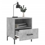 vidaXL Noptiere, 2 buc., gri beton, 40x35x47,5 cm, lemn compozit