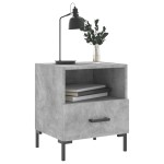vidaXL Noptiere, 2 buc., gri beton, 40x35x47,5 cm, lemn compozit
