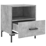 vidaXL Noptiere, 2 buc., gri beton, 40x35x47,5 cm, lemn compozit
