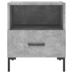 vidaXL Noptiere, 2 buc., gri beton, 40x35x47,5 cm, lemn compozit