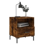 vidaXL Noptiere, 2 buc., stejar fumuriu, 40x35x47,5 cm, lemn compozit vidaXL Noptiere, 2 buc., stejar fumuriu, 40x35x47,5 cm, lemn compozit