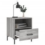 vidaXL Noptiere, 2 buc., gri sonoma, 40x35x47,5 cm, lemn compozit vidaXL Noptiere, 2 buc., gri sonoma, 40x35x47,5 cm, lemn compozit