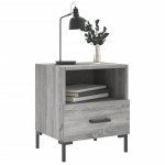 vidaXL Noptiere, 2 buc., gri sonoma, 40x35x47,5 cm, lemn compozit vidaXL Noptiere, 2 buc., gri sonoma, 40x35x47,5 cm, lemn compozit