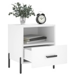 vidaXL Noptiere, 2 buc., alb, 40x35x47,5 cm, lemn compozit vidaXL Noptiere, 2 buc., alb, 40x35x47,5 cm, lemn compozit