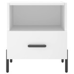 vidaXL Noptiere, 2 buc., alb, 40x35x47,5 cm, lemn compozit vidaXL Noptiere, 2 buc., alb, 40x35x47,5 cm, lemn compozit