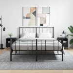vidaXL Noptiere, 2 buc., negru, 40x35x47,5 cm, lemn compozit vidaXL Noptiere, 2 buc., negru, 40x35x47,5 cm, lemn compozit