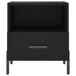 vidaXL Noptiere, 2 buc., negru, 40x35x47,5 cm, lemn compozit vidaXL Noptiere, 2 buc., negru, 40x35x47,5 cm, lemn compozit