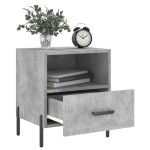 vidaXL Noptiere, 2 buc., gri beton, 40x35x47,5 cm, lemn compozit