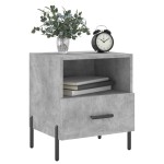 vidaXL Noptiere, 2 buc., gri beton, 40x35x47,5 cm, lemn compozit