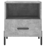 vidaXL Noptiere, 2 buc., gri beton, 40x35x47,5 cm, lemn compozit